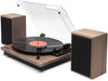 Victrola VM-135-FNT Montauk Bluetooth Turntable System with Speakers (Natural Wood) - Blind Tiger Record Club