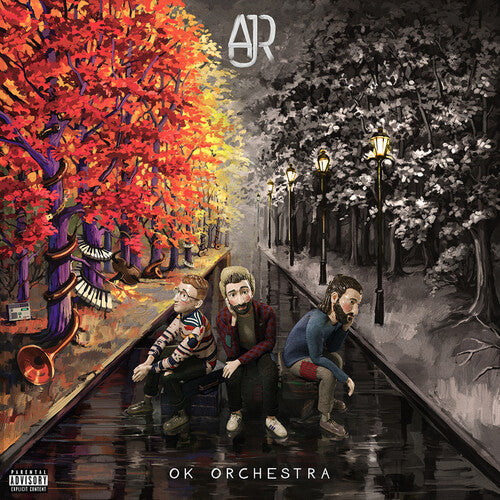 AJR - Ok Orchestra (Ltd. Ed. Clear w/ Orange Splatter Vinyl) - Blind Tiger Record Club