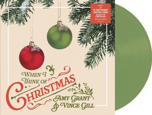 Amy Grant & Vince Gill - When I Think Of Christmas (Ltd. Ed. Olive Green Vinyl) - Blind Tiger Record Club