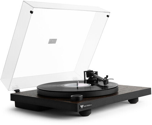 Victrola VPT-1000-ESP Premiere T1 Turntable Manual Belt-drive Bluetooth (Espresso) (Large Item, Bluetooth, Black, Belt Drive) - Blind Tiger Record Club