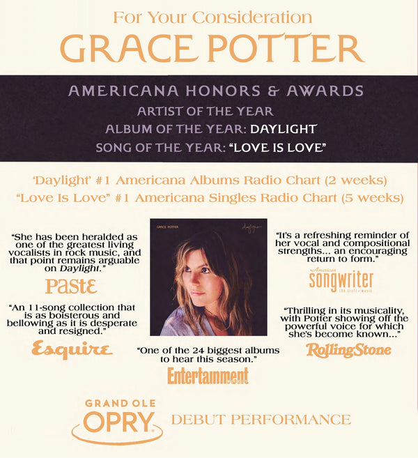 Grace Potter - Daylight - MEMBER EXCLUSIVE - Blind Tiger Record Club