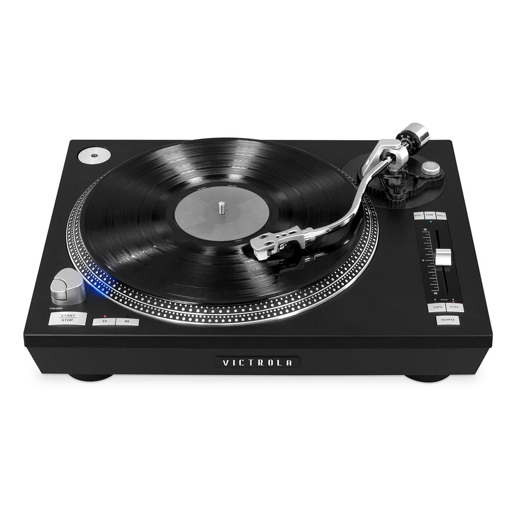 Victrola VPRO-2000-SLV Professional Series Bluetooth Wireless USBTurntable 2 Speed Belt Drive (Silver) - Blind Tiger Record Club