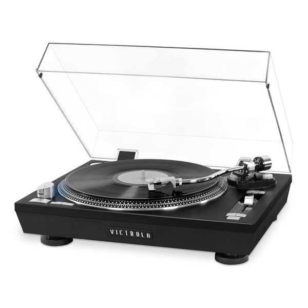 Victrola VPRO-2000-SLV Professional Series Bluetooth Wireless USBTurntable 2 Speed Belt Drive (Silver) - Blind Tiger Record Club