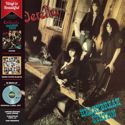 Cinderella - Heartbreak Station (Ltd. Ed. Clear Blue Vinyl) - Blind Tiger Record Club