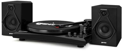 Gemini TT-900BB Stereo Turntable Music System with Bluetooth input & Dual Stereo Speakers (Black) - Blind Tiger Record Club
