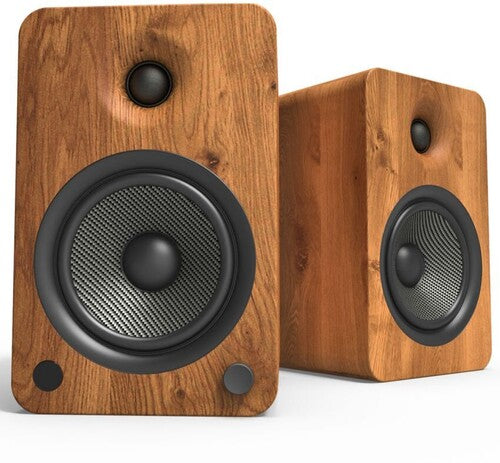 Kanto YU6WALNUT Bluetooth Powered Speakers - 200 Watts - Phono Preamp (Walnut) - Blind Tiger Record Club