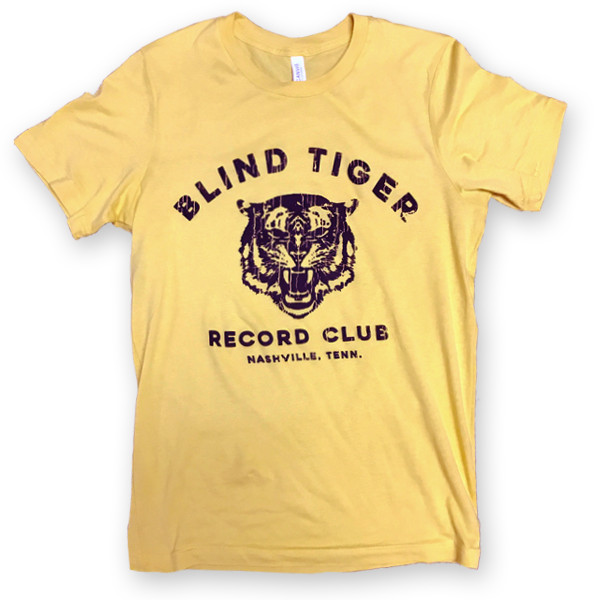 Blind Tiger Logo Shirt (Black on Yellow) - Blind Tiger Record Club