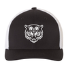 B.T.R.C. Flexfit Ultrafiber Mesh Hat (Black/White w/White Embroidered Tiger Logo) - Blind Tiger Record Club