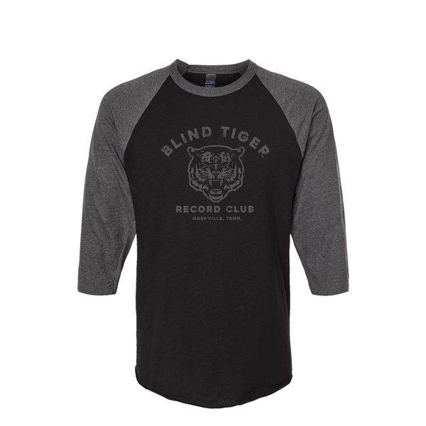 BTRC - T-Shirt - Fine Jersey Raglan T-Shirt (Blk/Charcoal w/ Charcoal Logo)