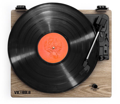 Victrola VM-135-FNT Montauk Bluetooth Turntable System with Speakers (Natural Wood) - Blind Tiger Record Club