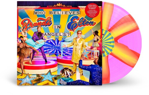Elton John & Brandi Carlile -  Who Believes In Angels? (Ltd. Ed. Pink/Orange Swirl) - BTRC ROTM - Blind Tiger Record Club