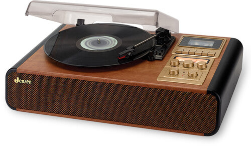 Jensen JTA-385 Retro Turntable/Cassette\Radio Entertaiment Center (Brown)