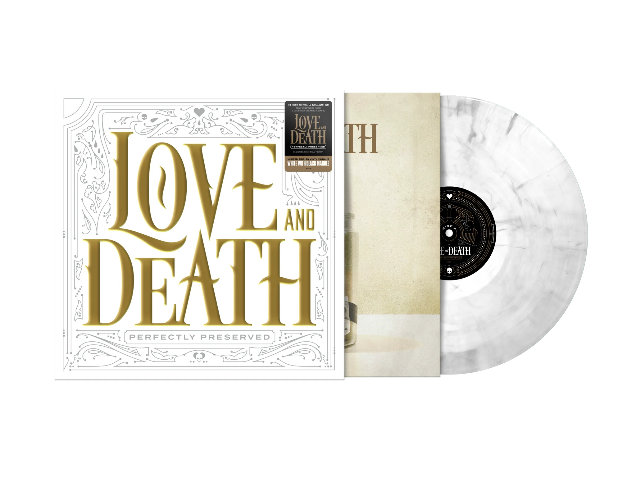 Love and Death - Perfectly Preserved (Ltd. Ed. 180G White w/ Black Marble Vinyl) - Blind Tiger Record Club