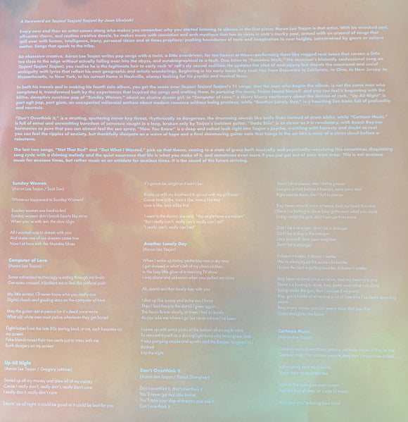 Aaron Lee Tasjan - Tasjan! Tasjan! Tasjan! (Ltd. Ed. Autographed 140G Cloudburst Vinyl) - BTRC ROTM