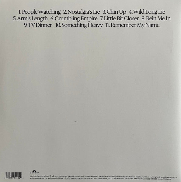 Sam Fender - People Watching (Blk Vinyl)