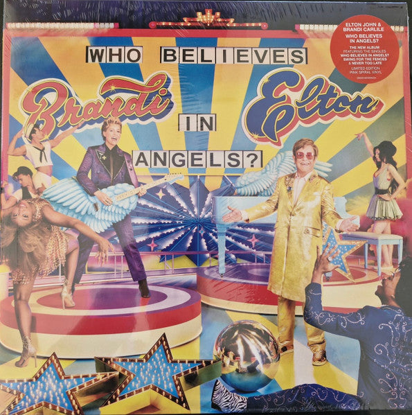 Elton John & Brandi Carlile -  Who Believes In Angels? (Ltd. Ed. Pink/Orange Swirl) - BTRC ROTM