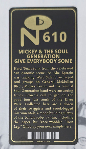 Mickey & The Soul Generation - Give Everybody Some - Blind Tiger Record Club