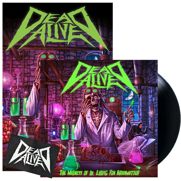 Dead Alive - The Madness of Dr. Ludvig Von Brainmatter (Ltd. Ed. Blk Vinyl w/ Poster and Patch) - BTRC ROTM - Blind Tiger Record Club