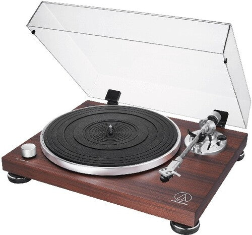 Audio Technica AT-LPW50BT-RW Bluetooth Turntable Manual Belt-Drive 33/45 (Rosewood) (Large Item, Bluetooth, Belt Drive, Built-In Preamp, Black) - Blind Tiger Record Club