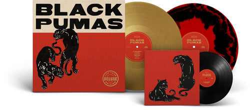 Black Pumas - Black Pumas (Ltd. Ed. Gold, Red/Black Splatter 3XLP) - Blind Tiger Record Club
