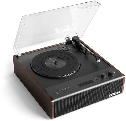 Victrola VTA-73 Eastwood Signature Bluetooth Record Player With Built-in Speakers (Large Item, Bluetooth, Brown, Built-In Speakers) - Blind Tiger Record Club