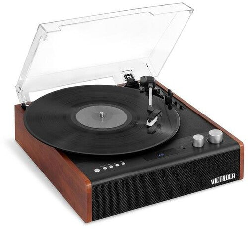 Victrola VTA-71-MAH Brighton Dual Bluetooth Turntable With Built-in Speakers (33/48/78) (Mahogony) (Large Item, Bluetooth) - Blind Tiger Record Club