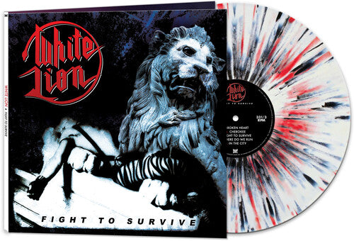 White Lion - Fight To Survive (Ltd. Ed. White/Black/Red Vinyl) - Blind Tiger Record Club
