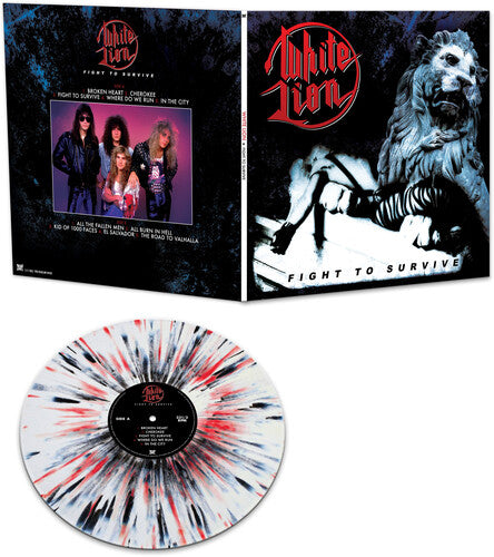 White Lion - Fight To Survive (Ltd. Ed. White/Black/Red Vinyl) - Blind Tiger Record Club