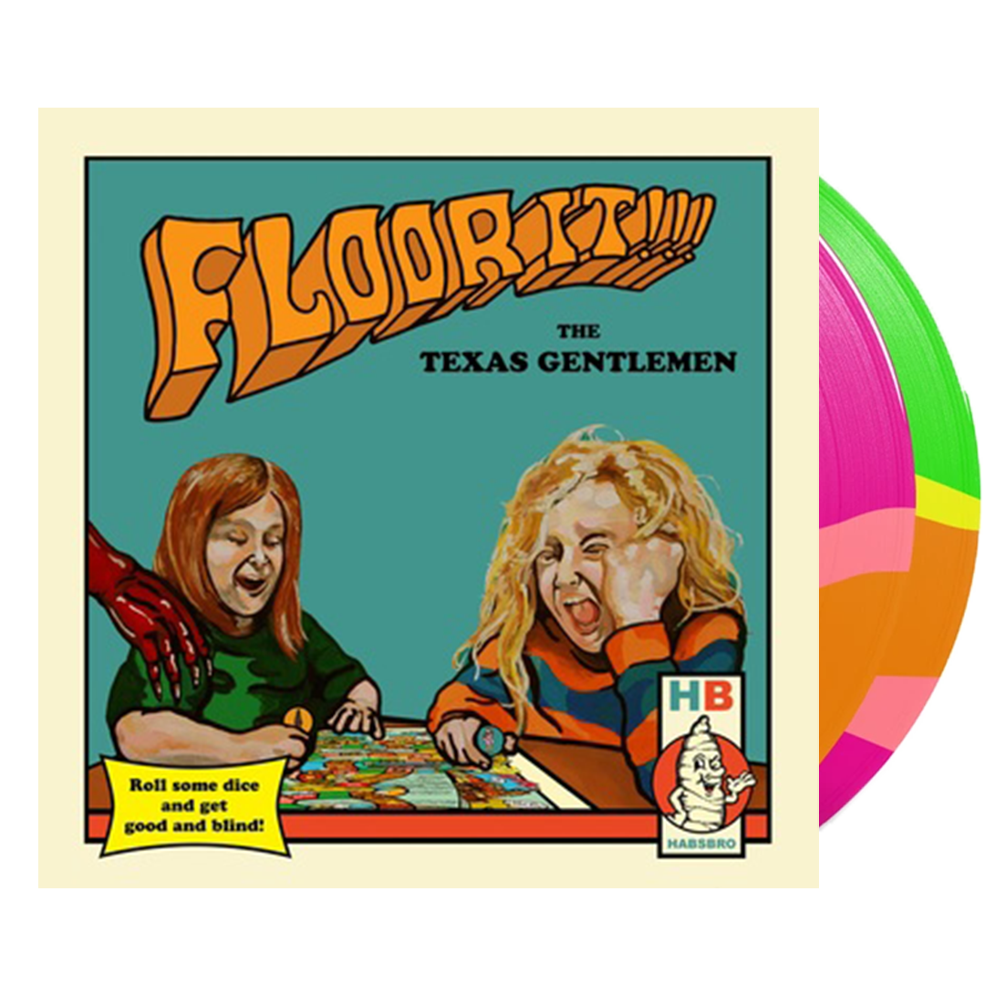 The Texas Gentlemen - Floor It!!! (Ltd. Ed. 140G Orange Green Magenta Striped 2XLP) - MEMBER EXCLUSIVE - Blind Tiger Record Club