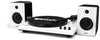 Gemini TT-900BW Stereo Turntable Music System with Bluetooth input & Dual Stereo Speakers (White) - Blind Tiger Record Club