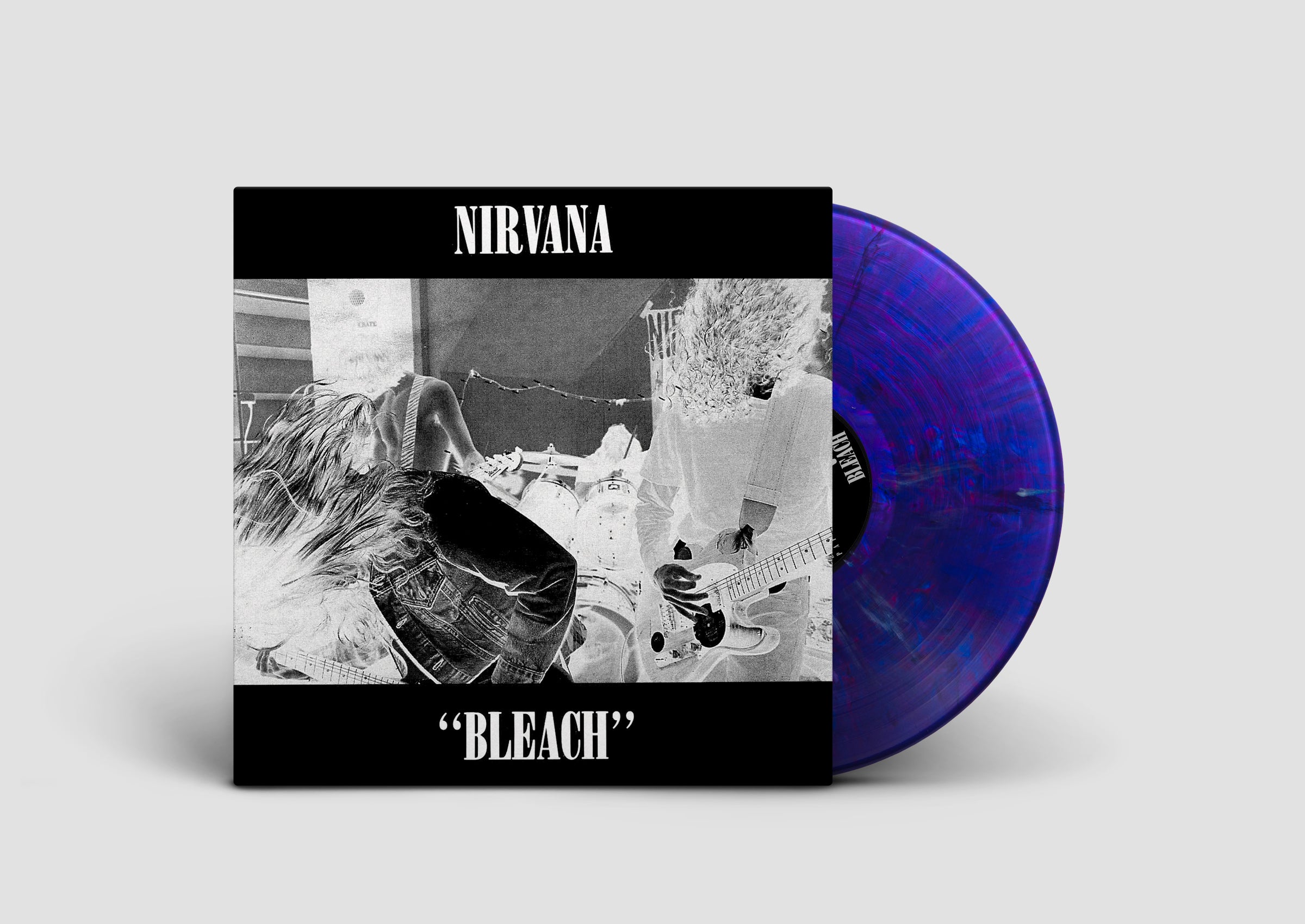Nirvana - Bleach (Ltd. Ed. Blue/Black Vinyl) - Blind Tiger Record Club