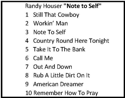 Randy Houser - Note to Self (Ltd. Ed. Smokey Clear Vinyl) - Blind Tiger Record Club