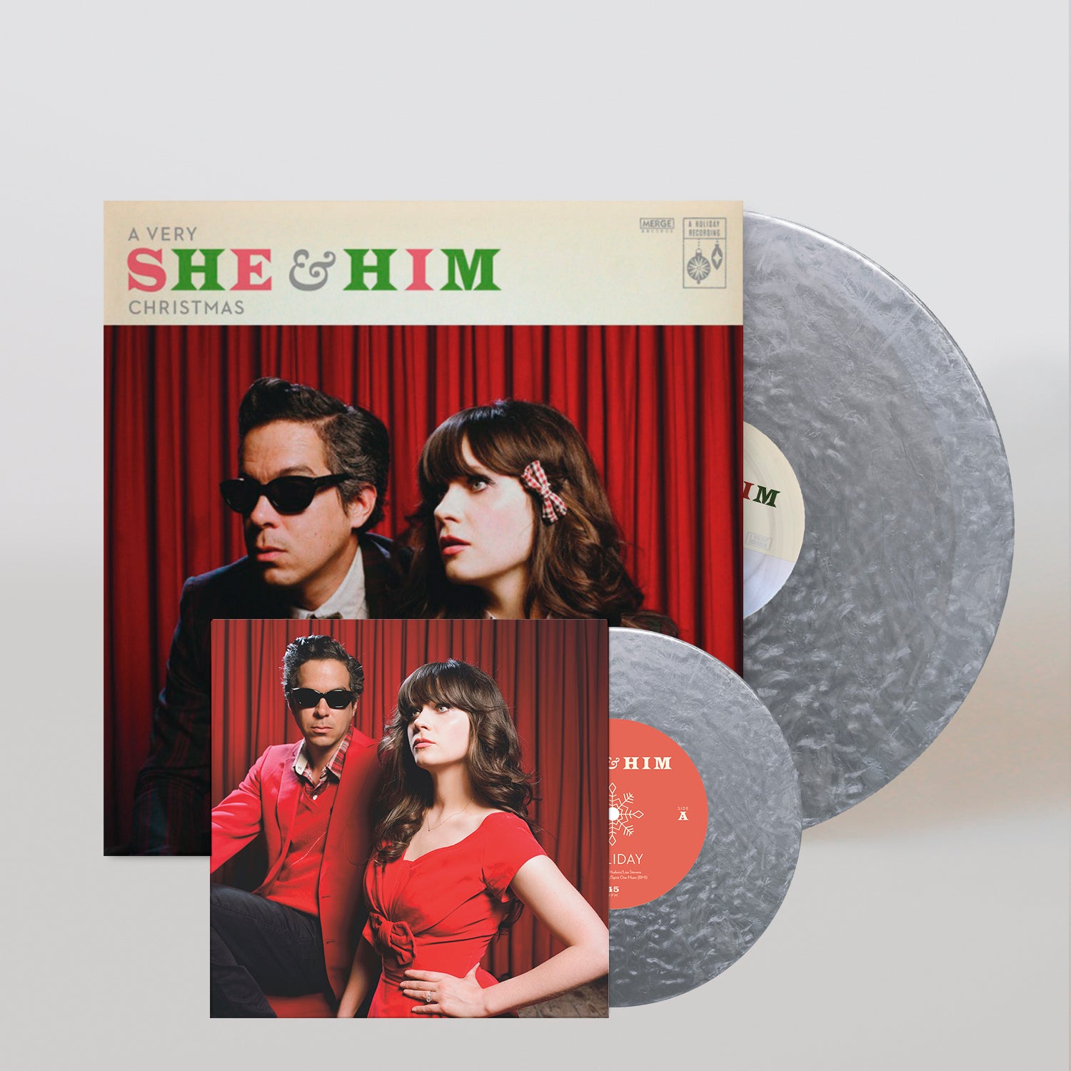 She & Him - A Very She & Him Christmas (Ltd. Ed. Tinsel Silver Vinyl) - Blind Tiger Record Club