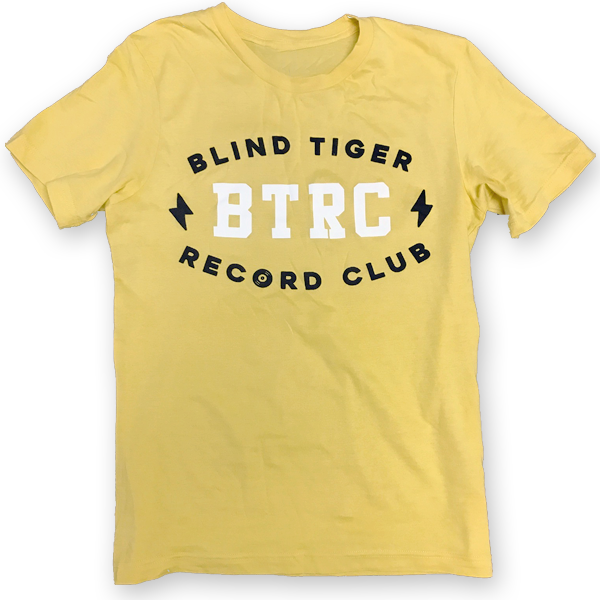 BTRC Lightning Shirt (Black/White on Yellow) - Blind Tiger Record Club