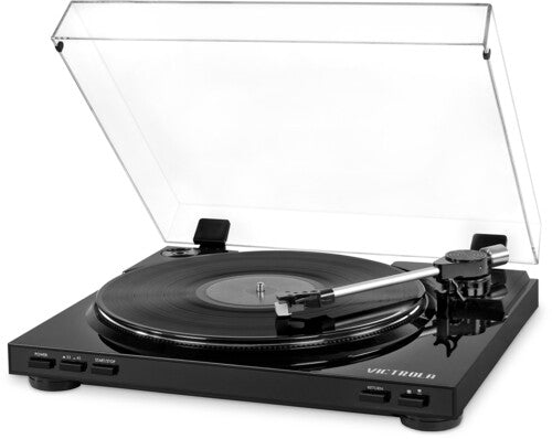 Victrola VPRO-3100-BLK Professional Series USB Turntable FullyAutomatic 2 Speed Belt Drive (Black) - Blind Tiger Record Club