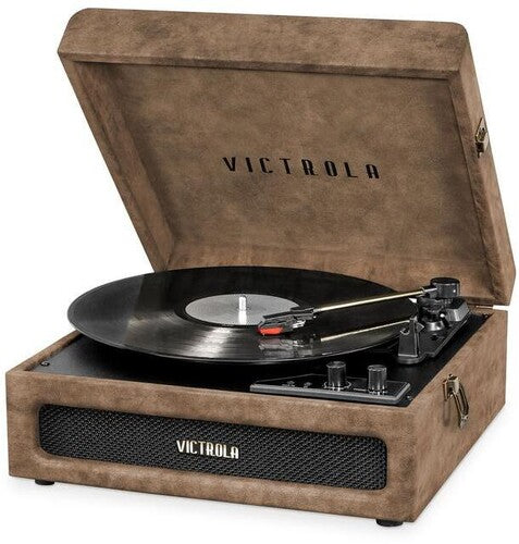 Victrola VSC-590BT-LBN Bluetooth Portable Turntable (Lambskin Brown) - Blind Tiger Record Club